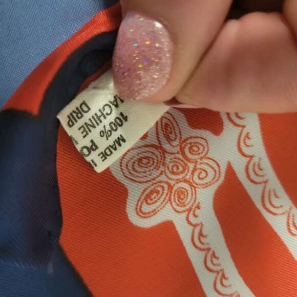 Vintage Japanese Scarf 'Ponte Tresa" 100% Polyester - Picture 5 of 5